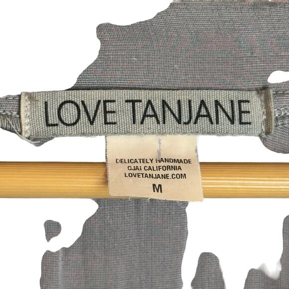 Love Tanjane Velvet Raw Hem Top M Gray Brown Slouchy Boho Handmade Ojai Ca - Picture 6 of 16